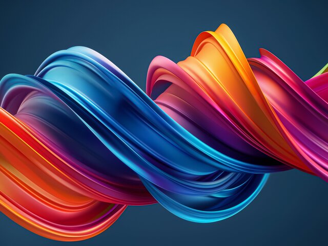 Abstract colourful twist