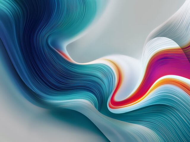 Abstract Wave White and blue